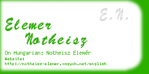 elemer notheisz business card