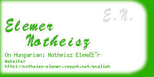 elemer notheisz business card